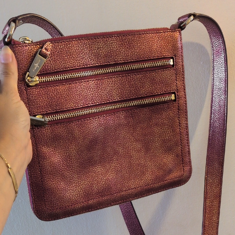 Cole Haan Metallic Purple Crossbody Bag